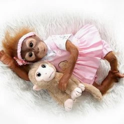 AliExpress Realistic New Born Baby Monkey Doll With Dummy & Toy 52cm Posable