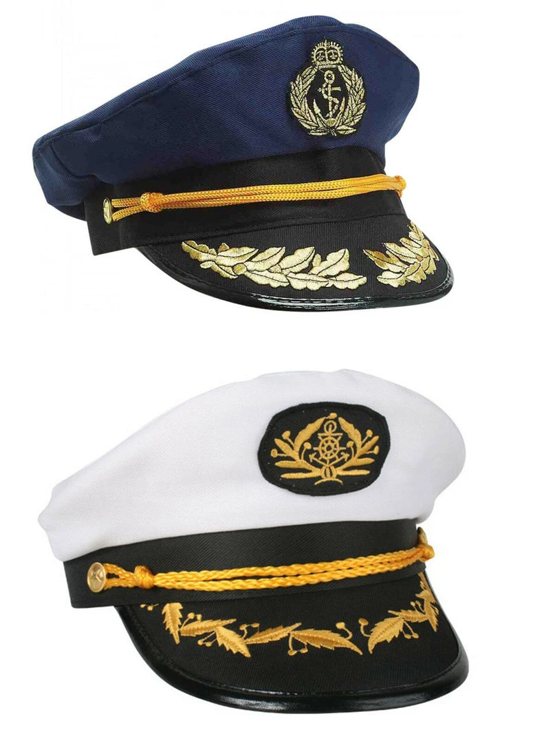 Tomfoolery Costume Accessories Admiral Sea Sailor Captain Hat Skipper Costume Cap Navy Or White 3 Tomfoolery Costume Accessories Admiral Sea Sailor Captain Hat Skipper Costume Cap Navy Or White