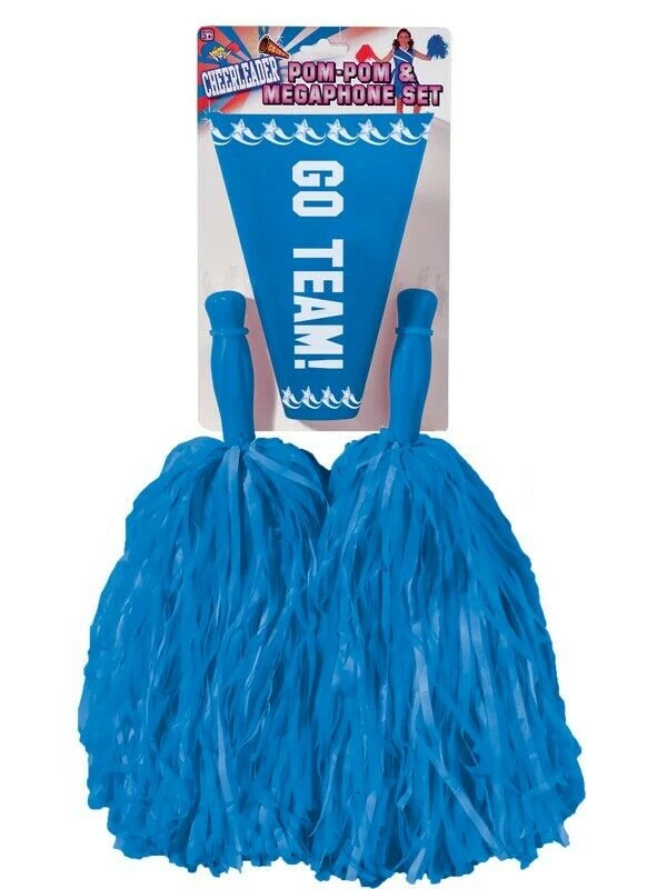 Morris Costumes Cheerleader Costume Pom Pom & Megaphone Pink Red White Black Blue Green Burgundy Costume Accessories 6 Morris Costumes Cheerleader Costume Pom Pom & Megaphone Pink Red White Black Blue Green Burgundy Costume Accessories