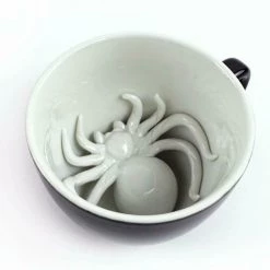 Williamvalentine Creature Cups Hidden Sipder Skull Ceramic Coffee Mug