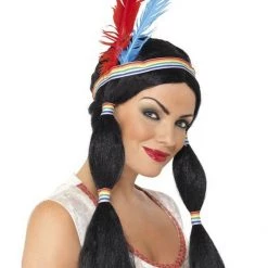 Smiffy’s Wigs Native American Pocahontas Indian Princess Western Wild West Ladies Costume Wig