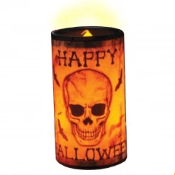 Sweidas Creepy LED Candle Raven Bat And Skull Halloween Decoration Prop