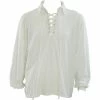 Balloon Agencies Ivory Lace Up Pirate Shirt Mens Costume Colonial Detail Costumes
