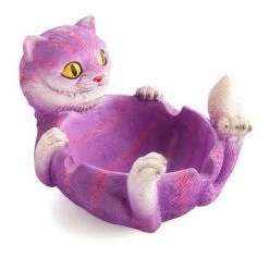 MDI Purple Mad Cat Ashtray Figurine Novelty Home Decoration Home & Garden