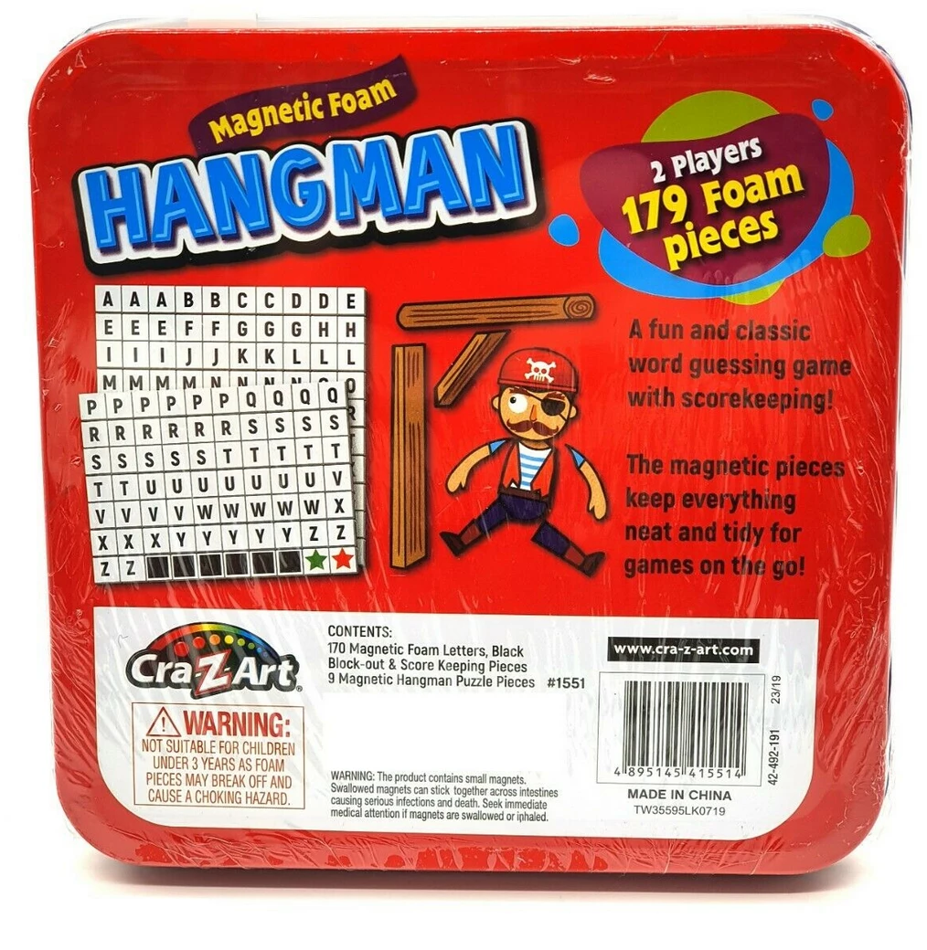 Kmart Magnetic Hangman Kids Family Fun Game 170 Letters And 9 Puzzles In A Tin Case 2 Kmart Magnetic Hangman Kids Family Fun Game 170 Letters And 9 Puzzles In A Tin Case