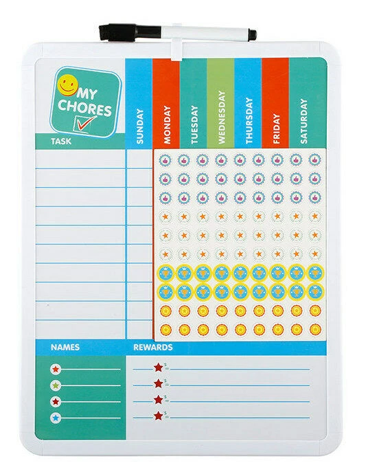 Kmart Kids Weekly Chore Chart For Fridge Magnetic & Stickers Rewards Good Behaviour 1 Kmart Kids Weekly Chore Chart For Fridge Magnetic & Stickers Rewards Good Behaviour