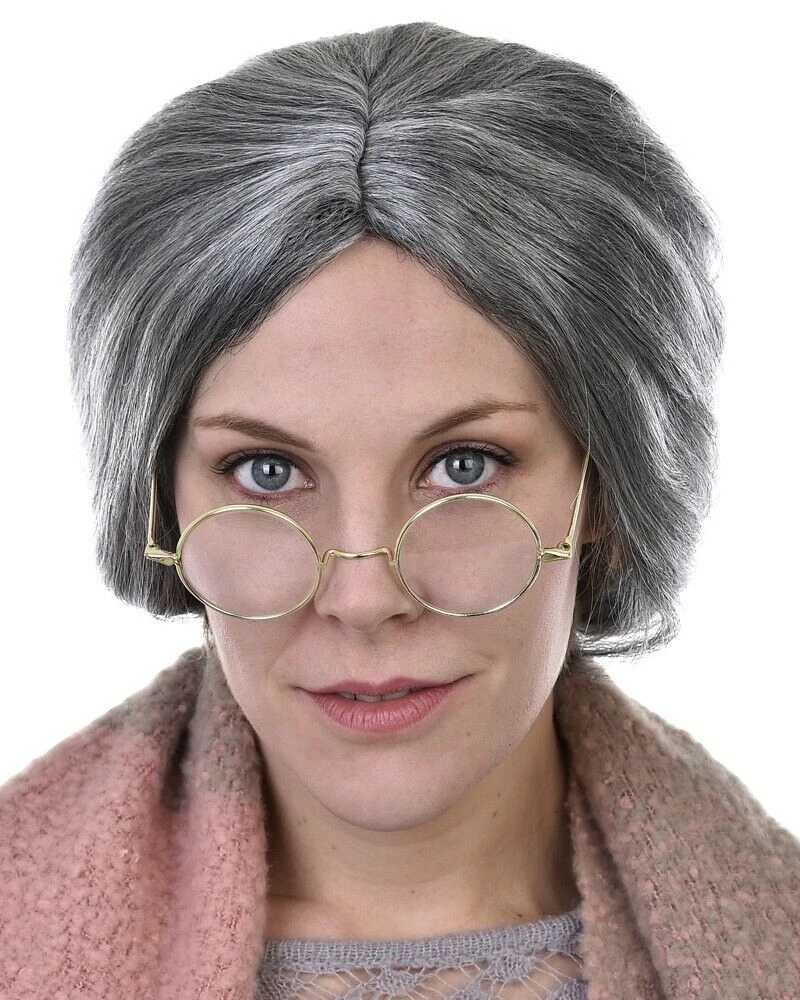 Unbranded Granny Grandma Old Lady Grey Bun Ladies Wig Wigs 3 Unbranded Granny Grandma Old Lady Grey Bun Ladies Wig Wigs