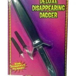 Tomfoolery Retractable Magic Toy Disappearing 25cm Knife Slide Dagger Joke Costume Access