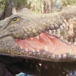 MALMAR Home & Garden Large 46cm Floating Open Mouthed Crocodile Head - Floats In Pond / Water Feature