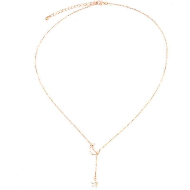 Unbranded Fashion Jewelry Classic Star Moon Charms Silver Gold Necklace 2 Unbranded Fashion Jewelry Classic Star Moon Charms Silver Gold Necklace
