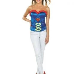 Rubie's Costumes Superhero Supergirl Corset Tutu Skirt Gauntlets Thigh Highs Ladies Costume