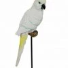 MALMAR 39cm White Cockatoo Bird On Stand - Australian Tropical Parrot Ornament Figurine