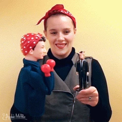 Williamvalentine Archie McPhee The Punching Nun Rosie The Riveter Punching Puppet