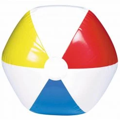 Balloon Agencies Inflatable Beach Ball Pink & White & Primary Colours Summer Pool Party Home & Garden