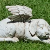 MALMAR Pet Dog Memorial Sleeping Angel Dog Gravestone Statue Indoor Outdoor Home & Garden