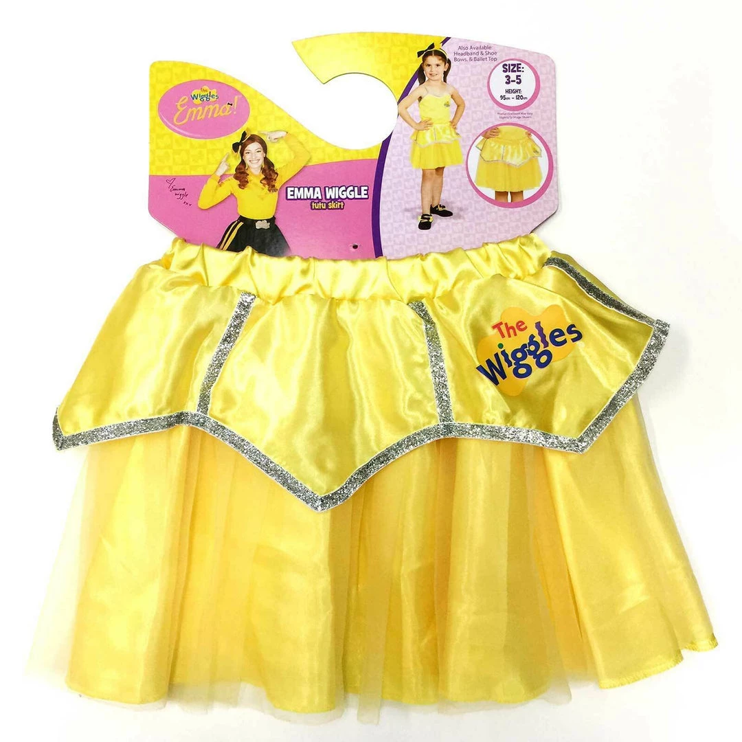 Rubie's Yellow Wiggle Emma Ballerina Tutu Skirt Footless Tights Jumper Wiggles Costume 11 Rubie's Yellow Wiggle Emma Ballerina Tutu Skirt Footless Tights Jumper Wiggles Costume