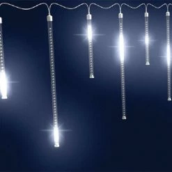 Unbranded 128-Count Shooting Star Icicle LED Lights Christmas Decoration Christmas Decorations