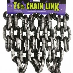 Sweidas Graveyard Horror Chain Links Prop Silver & Black 180cm Halloween Props/Decoration