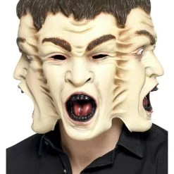Smiffys 3 Face Latex Halloween Overhead Mask Halloween Costumes