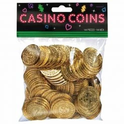 Balloon Agencies 144 X Casino Play Money Place Your Bets Plastic Gold Coins Play Gambling Money Home & Garden