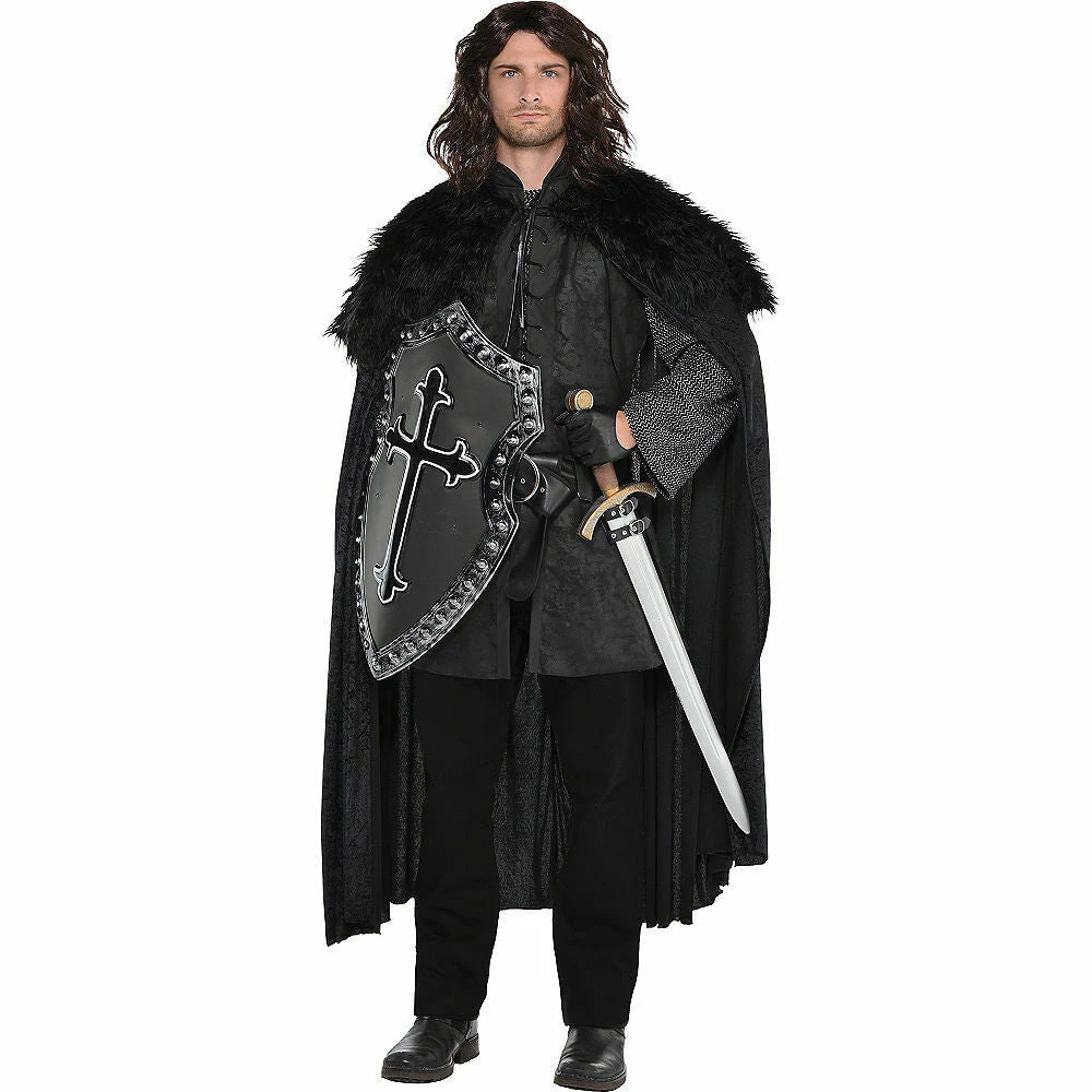Balloon Agencies Medieval Black Fur Cloak Men's Costume 1 Balloon Agencies Medieval Black Fur Cloak Men's Costume