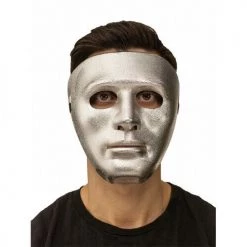 Sweidas Blank Silver Masquerade Men's Costume Mask