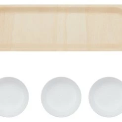 Kmart Home & Garden Cheese Platter Tray With 3 Chip N Dip Snack Bowls