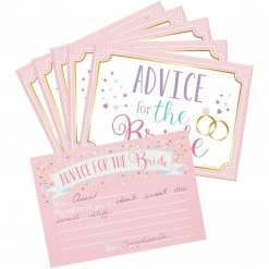 Balloon Agencies Advice For The Bride Cards Pack Of 24 Hens Night Bridal Shower Party Supplies