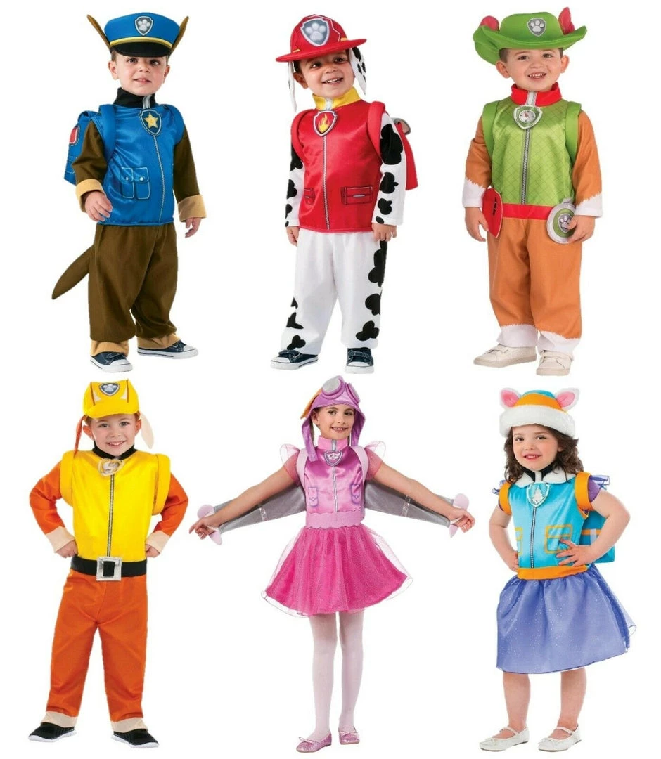 Rubie's Paw Patrol Gang Marshall Skye Rubble Chase Tracker Everest Boys Girls Costume 1 Rubie's Paw Patrol Gang Marshall Skye Rubble Chase Tracker Everest Boys Girls Costume
