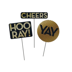 Balloonagencies 20s Gold Foil YAY Hooray Party Supplies Tableware Decorations