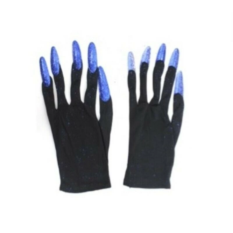 JD Party Black Gloves With Long Glitter Nails Halloween Devil Vampire Costume Accessory Halloween Costumes 3 JD Party Black Gloves With Long Glitter Nails Halloween Devil Vampire Costume Accessory Halloween Costumes