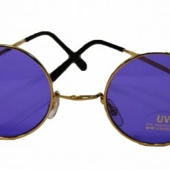 Unbranded 60s Hippie Sunglasses Blue Purple Yellow Green Pink Beatles John Lennon Glasses Costume Accessories