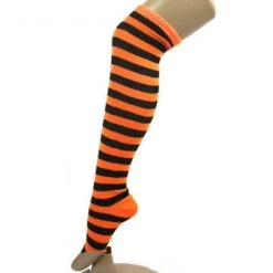 JD Party Over The Knee High Socks Striped Ladies Girls Women Cheerleader Pair Stripe Costume Accessories