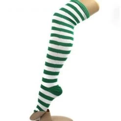JD Party Over The Knee High Socks Striped Ladies Girls Women Cheerleader Pair Stripe Costume Accessories