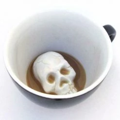 Williamvalentine Creature Cups Hidden Sipder Skull Ceramic Coffee Mug