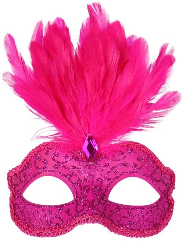 Tomfoolery Burlesque Glitter Masquerade Mask With Feathers And Gem Costume Mask 15 Tomfoolery Burlesque Glitter Masquerade Mask With Feathers And Gem Costume Mask