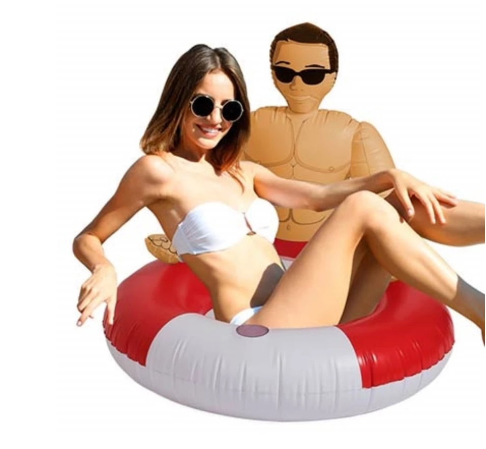 Smiffys Baywatch Inflatable Lifeguard Boyfriend Hunk Swim Ring 88cm Ladies Swim Toy 2 Smiffys Baywatch Inflatable Lifeguard Boyfriend Hunk Swim Ring 88cm Ladies Swim Toy