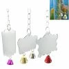 AliExpress Bird Mirror Interactive Bird Cage Toy With Bells Budgie Canary Cockatiel Finch Home & Garden