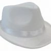 Unbranded Costume Accessories Deluxe White Velvet Fedora Gangster Hat 1920s Dance Costume Hat