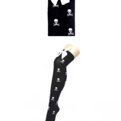 JD Party Ladies Pantyhose Halloween Stocking With Pattern And Bow Costume Accessories