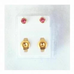 AliExpress Gold Birthstone Stud Earrings Sensitive Ears Stainless Steel Bezel Settings Pear