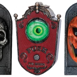 Unbranded Doorbell Light Up Skull Pumpkin Animated Eyeball Halloween Decoration Prop