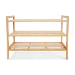 Kmart Shoe Rack Shelf Bamboo Cabinet Storage Shoe Organiser 3 Tiers Shelves Stackable Home & Garden