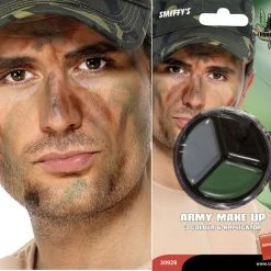 Smiffys Army Miltary Camouflage Costume Make Up - 3 Colours - Black Brown & Green Costume Accessories