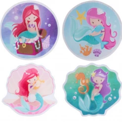 MDI Australia 4 X Mermaid Optical Fibre Fairy Lights Kids Bedroom Wall Decorations Home Decor