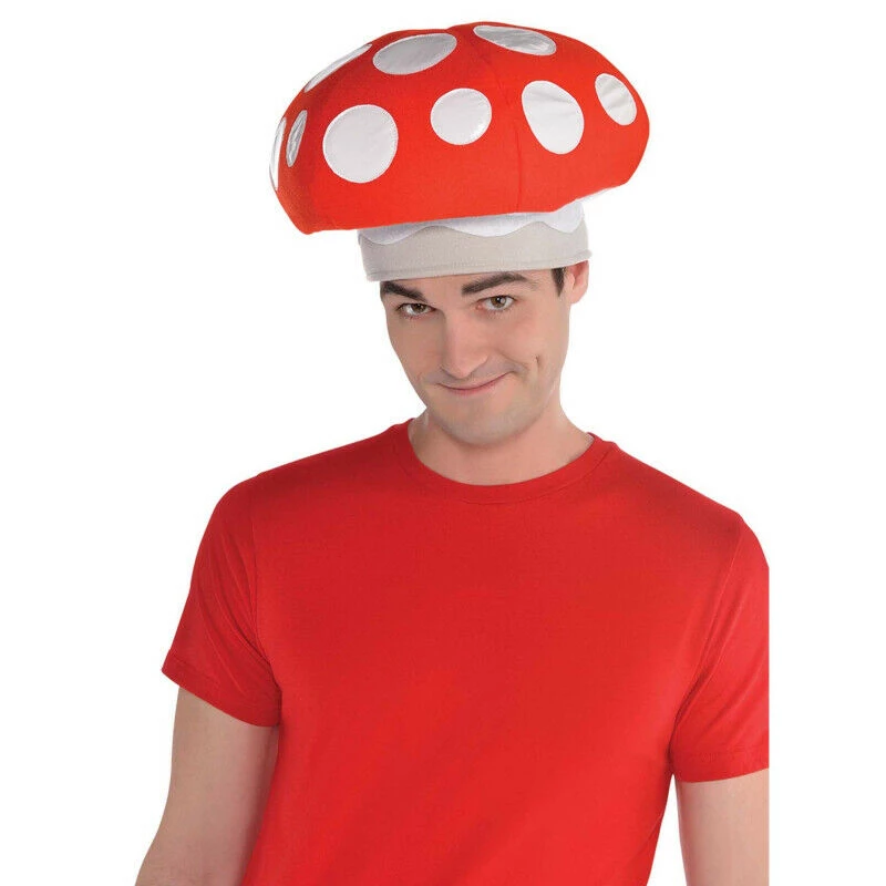 Balloon Agencies Super Mario Brothers Plush Mushroom Hat Costume Accessory 1 Balloon Agencies Super Mario Brothers Plush Mushroom Hat Costume Accessory