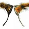 Balloonagencies Black & Brown Leopard Cat Ears Feather Headband Hair Accessory Costume Accessories