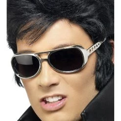 Rubies/Smiffys/Dr.Toms Elvis Presley Microphone Scarf Shades Headpiece Wig Mens Costume Accessory