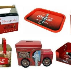 Williamvalentine Home & Garden Coca-Cola Coke Vintage Basket Milk Can Napkin Dispenser Serving Tray Holder