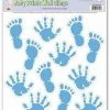 Beistle Baby Shower Baby Boy Footprints & Hand Prints Wall Clings Party Decorations Party Supplies